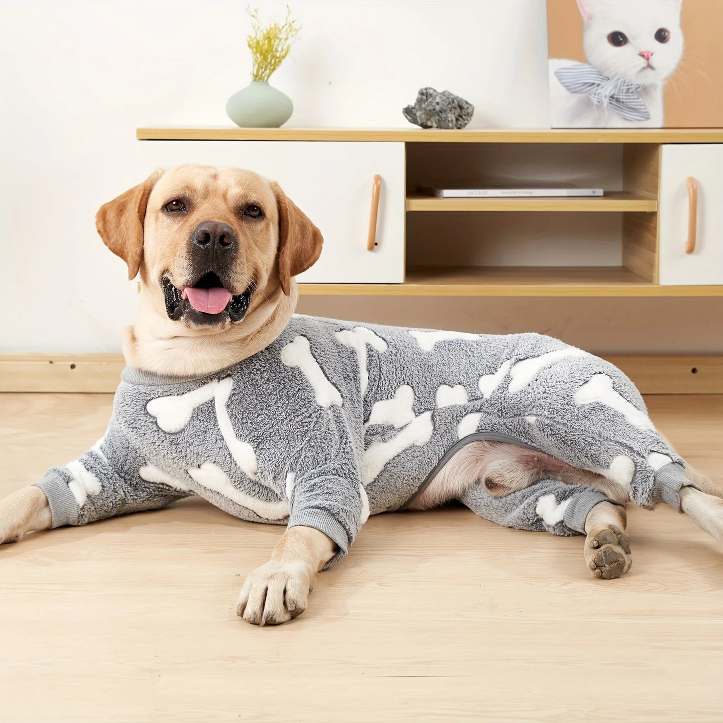 Winter Cold Weather Pajamas for Large Dogs | Cozy Onesie Fit