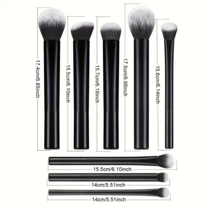 9PCS Multifunctional Makeup Brush Set with Beauty Egg for Flawless Looks