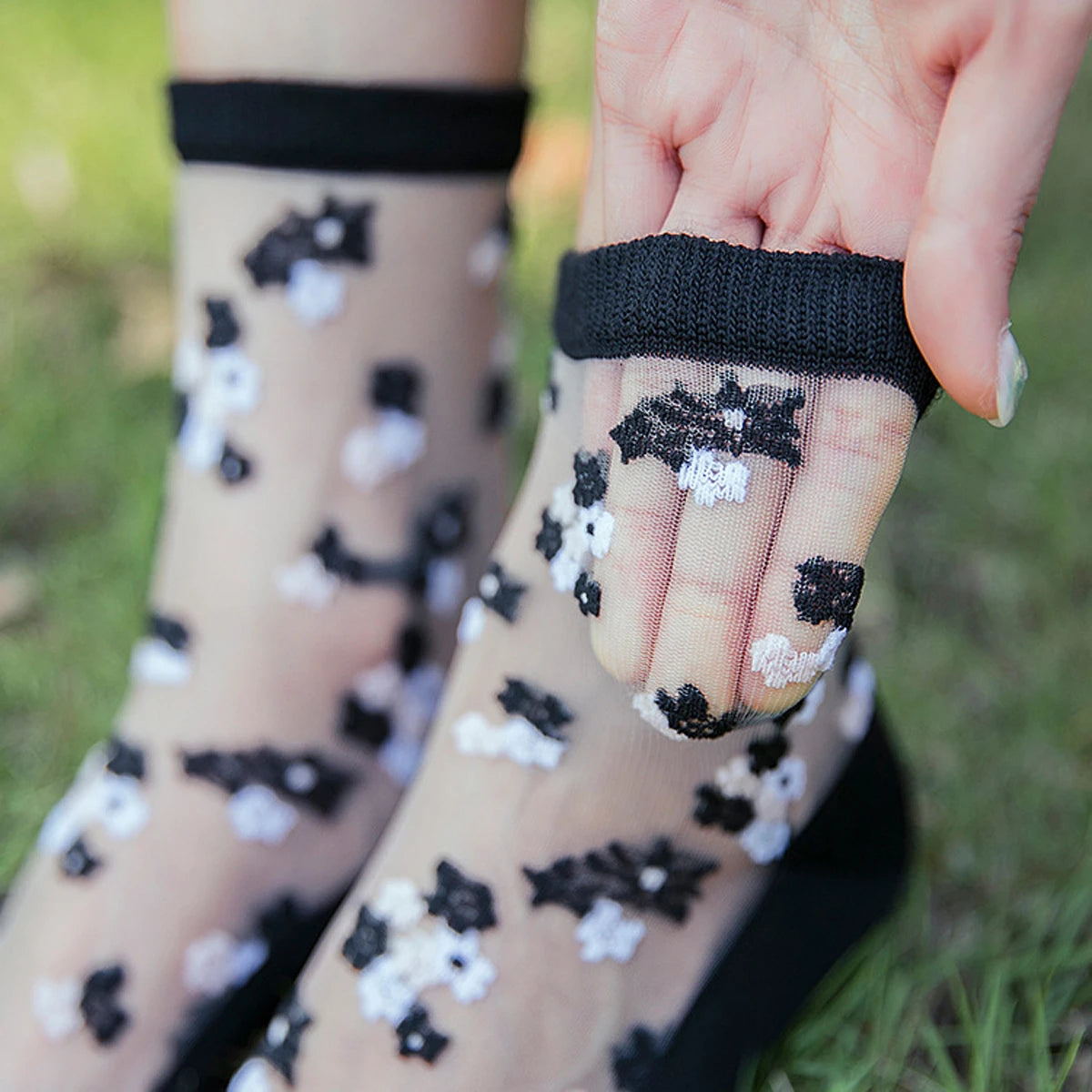 Women's Lace Socks | Stylish Thin Transparent Ankle Socks