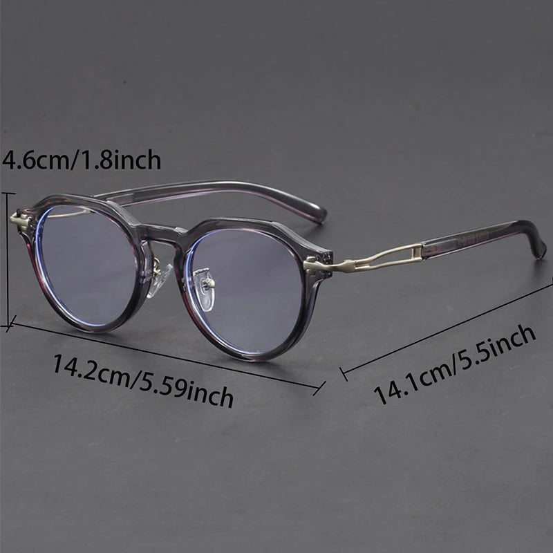 Trendy Round Blue Light Blocking Glasses for Men | Retro Eyewear