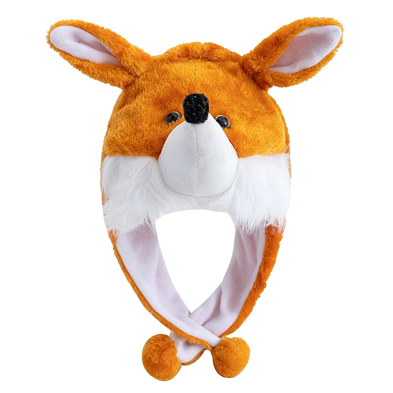 Unisex Funny 3D Bulls Head Plush Winter Beanie | Cozy Cartoon Hat