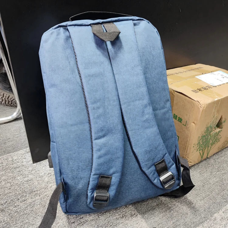 Men's Waterproof Oxford Laptop Backpack with USB Charging Port