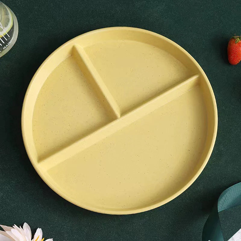 Round Square Reusable Dinner Plate | Portion Control for Adults