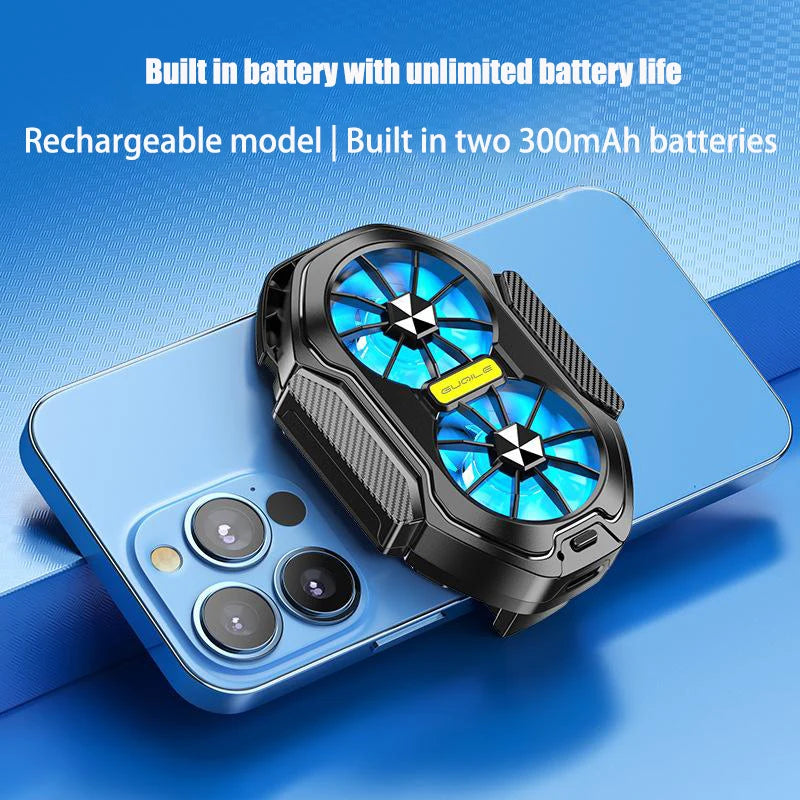 Dual Fan Mobile Phone Cooler | Rechargeable Strong Cooling Clip