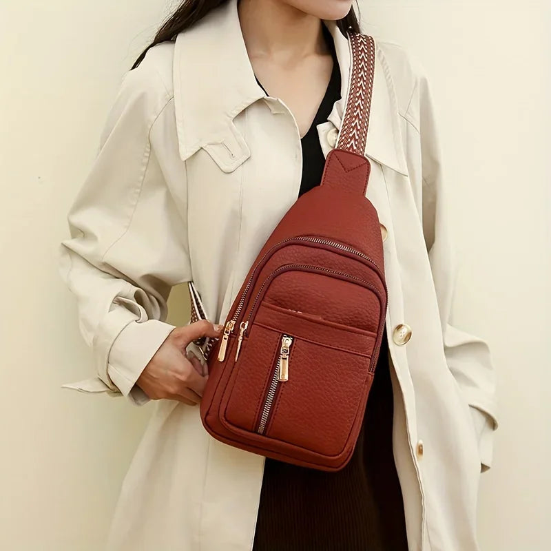 Multifunctional Retro Chic PU Leather Crossbody Bag | Versatile Design