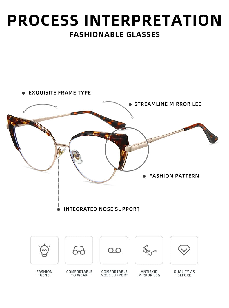 Stylish Women's Cateye Prescription Glasses | Elegant Optical Wear
