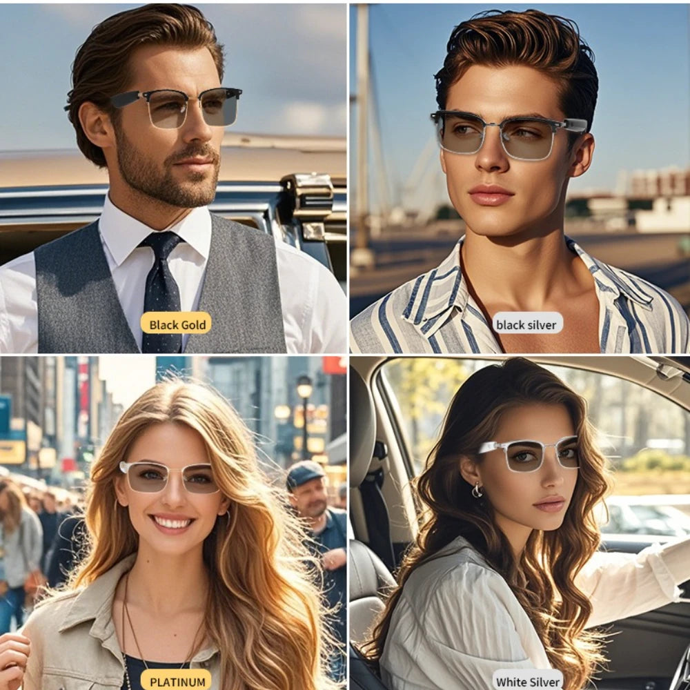 Smart Glasses with Color-Changing Lenses & Bluetooth Audio
