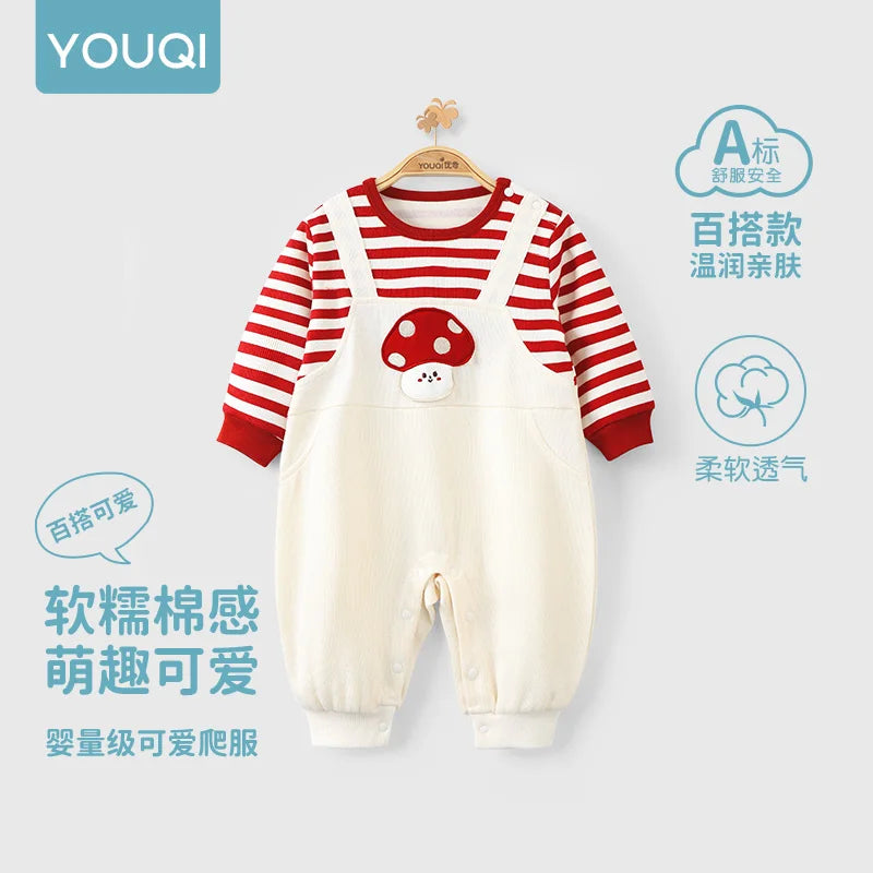Long-Sleeve Baby Romper | Stylish Two-Piece Autumn Jumpsuit