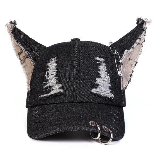 Gorra de béisbol de vaquero unisex con bonito diseño de orejas | Gorra casual ajustable
