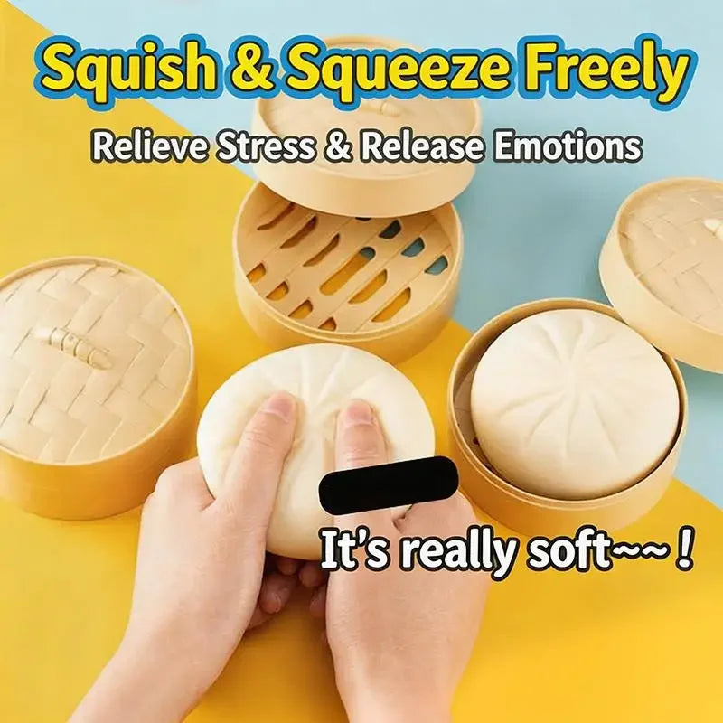 Giant Dumpling Toys Anxiety Relief Fidget Toy Simulation Food Steamed Stuffed Bun Soft Squeeze Decompression Dough Toy
