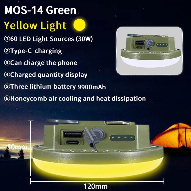 9900mAh Rechargeable Camping Lantern & Flashlight | Bright & Versatile