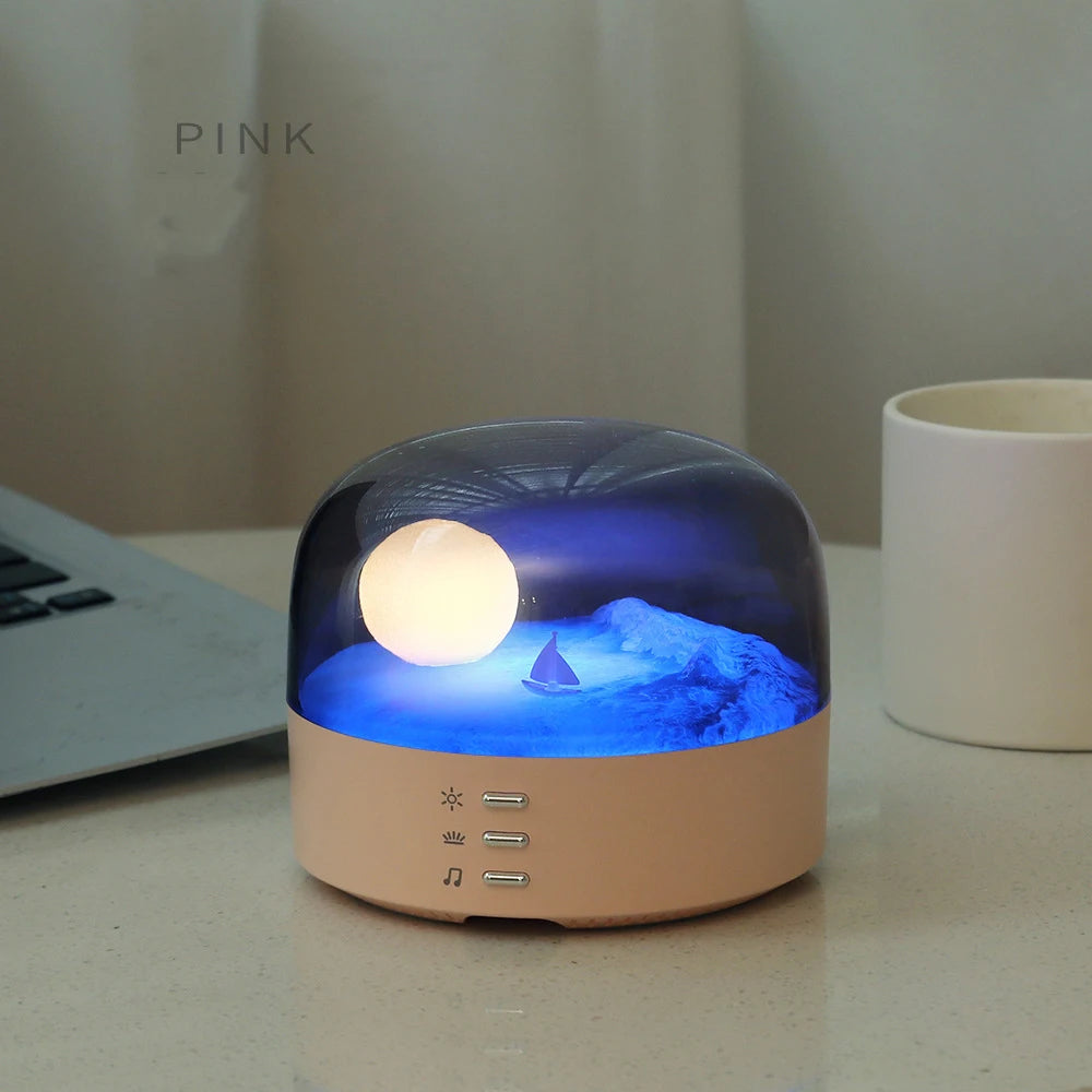 Mini Portable Bluetooth Speaker with Dimming Ambient Light