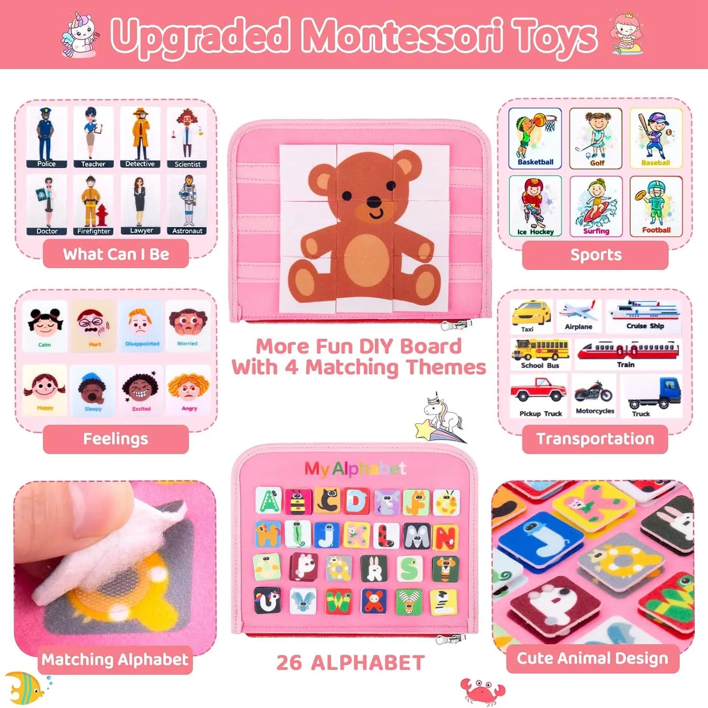 Montessori Busy Board | Toddler Sensory Activity for Skill Development