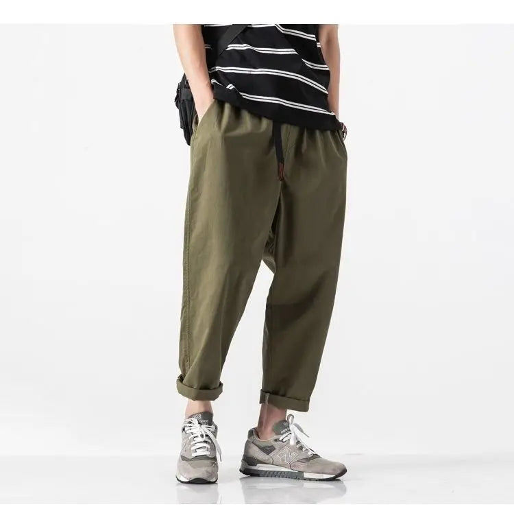 Men's Casual Summer Pants | Trendy Ankle-Length Cargo Trousers