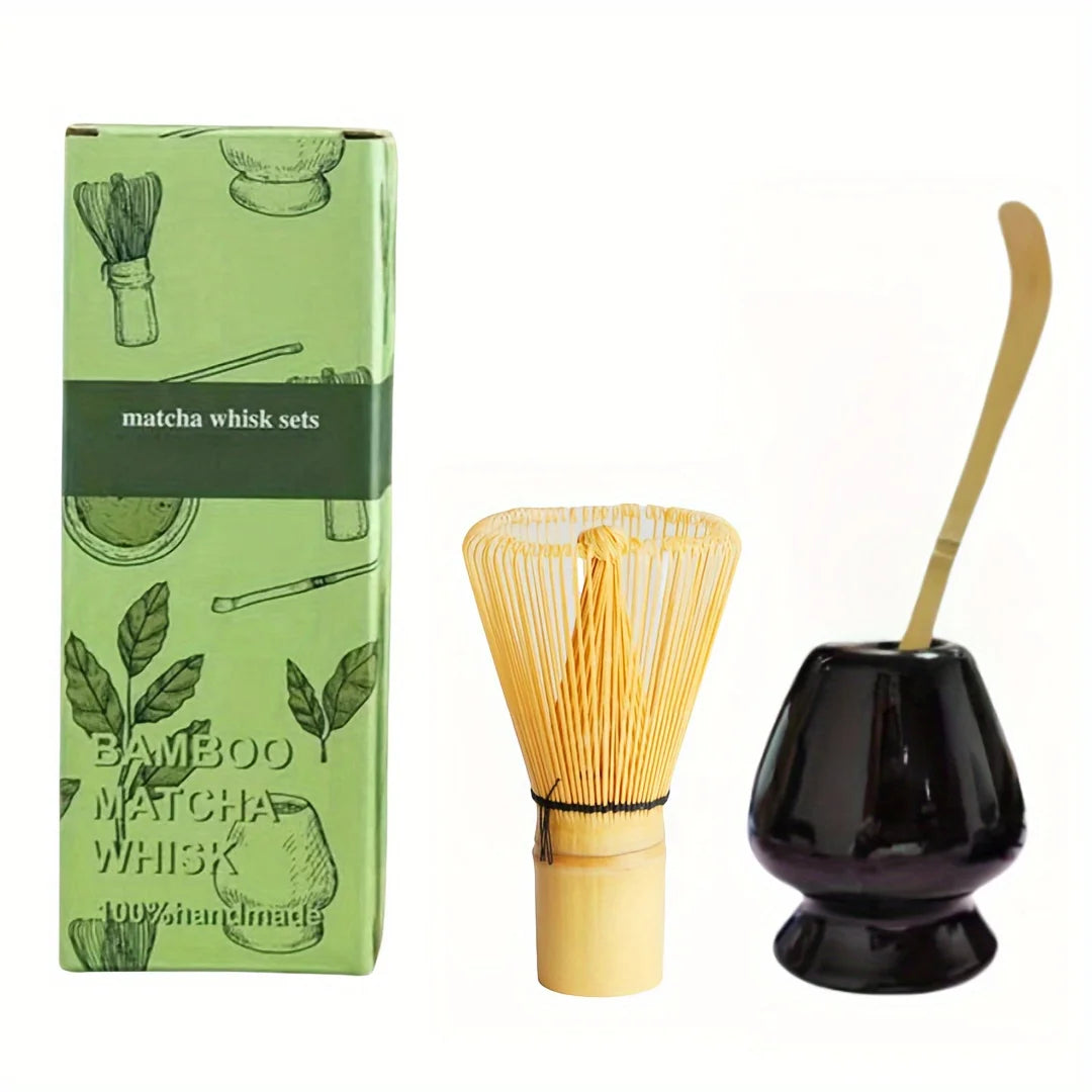 3-Piece Matcha Set | Bamboo Whisk and Ceramic Tea Tools