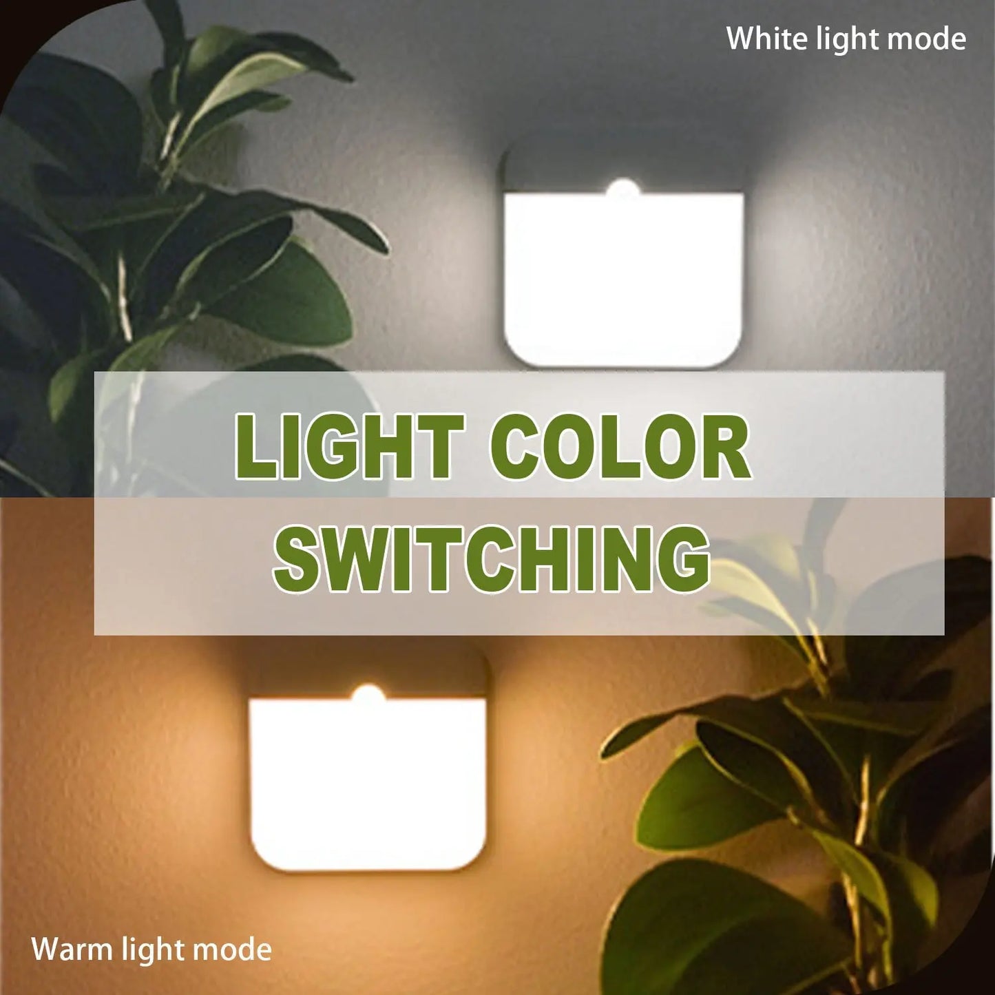 Lámpara LED cuadrada con sensor de movimiento | Iluminación doméstica sin esfuerzo