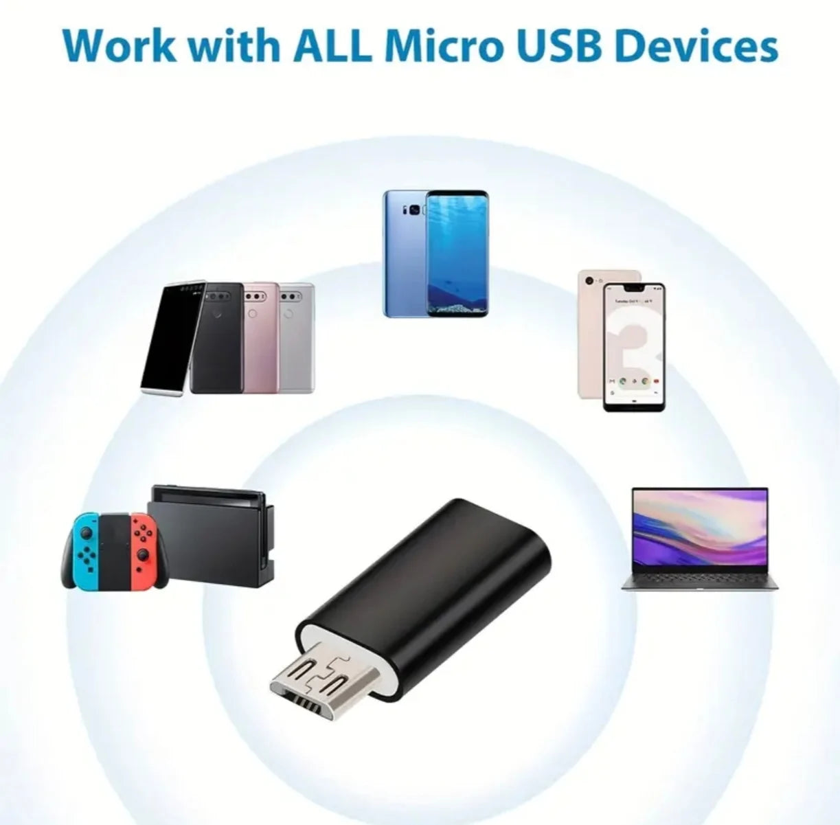 USB C to Micro USB Adapter | Fast Charging & Data Sync