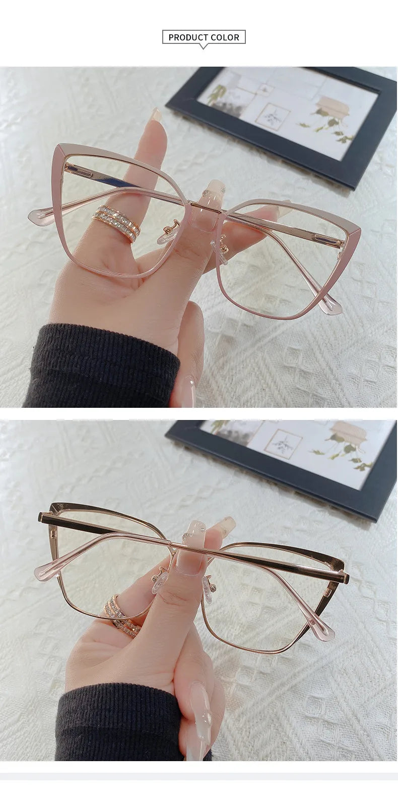 Retro Cat Eye Photochromic Reading Glasses for Women | Anti Blue Light