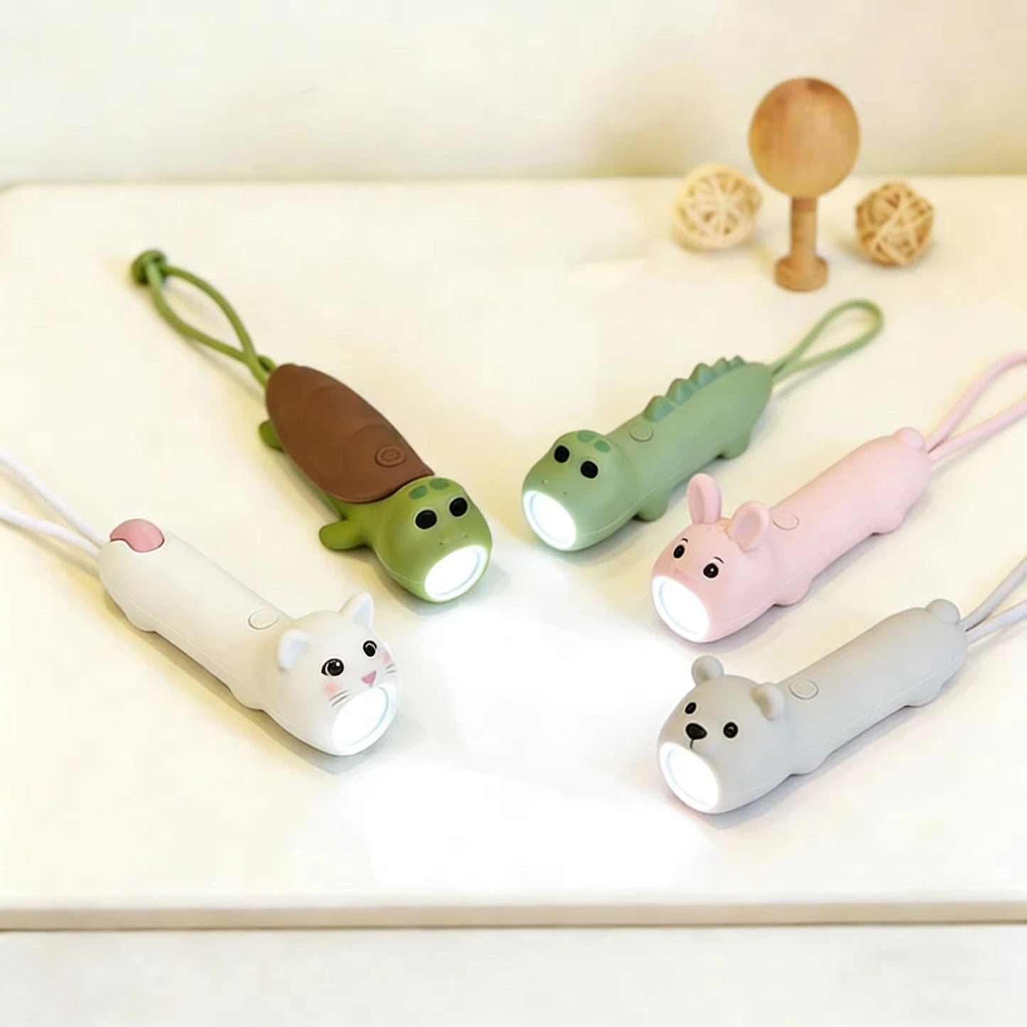 Cute Bear Night Light | USB Rechargeable Kids Flashlight Lamp