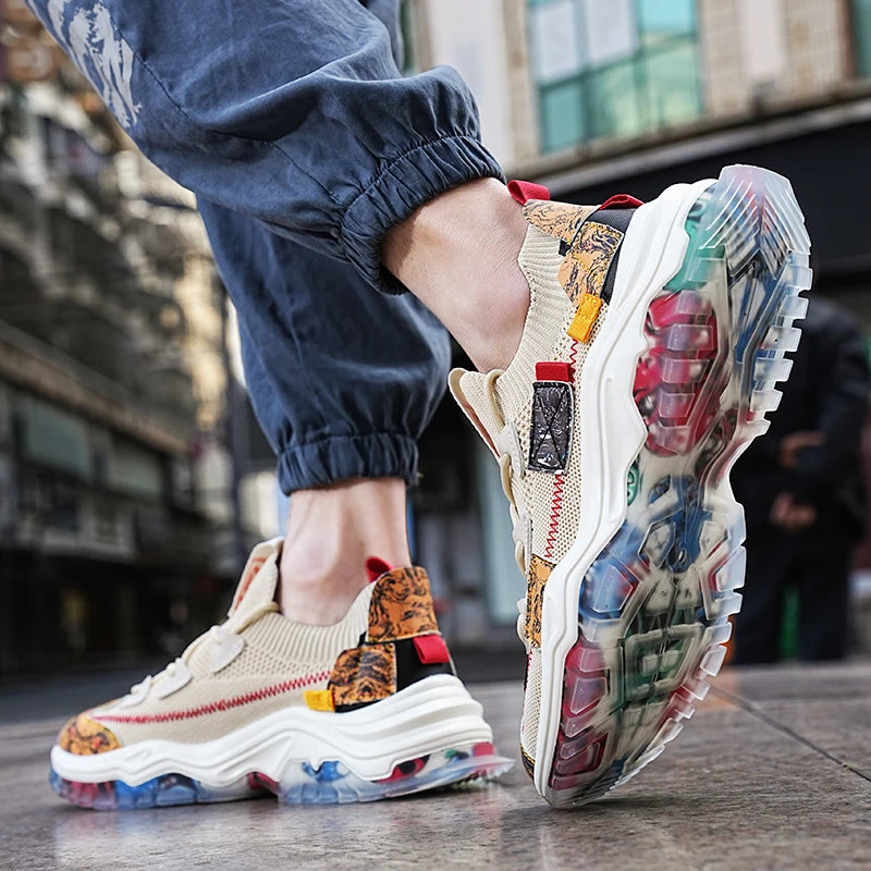 Luxury Men's Casual Sneakers | Versatile Fashion Platform Shoes