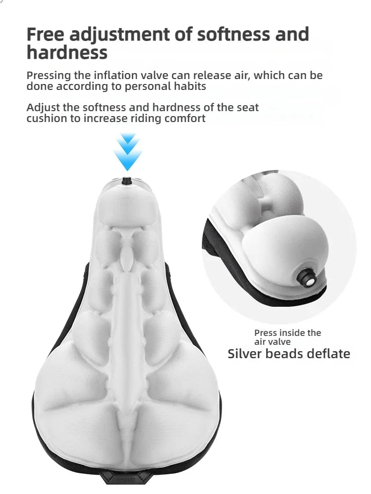 Universal Bicycle Cushion Cover | 3D Inflatable Comfort for Riders