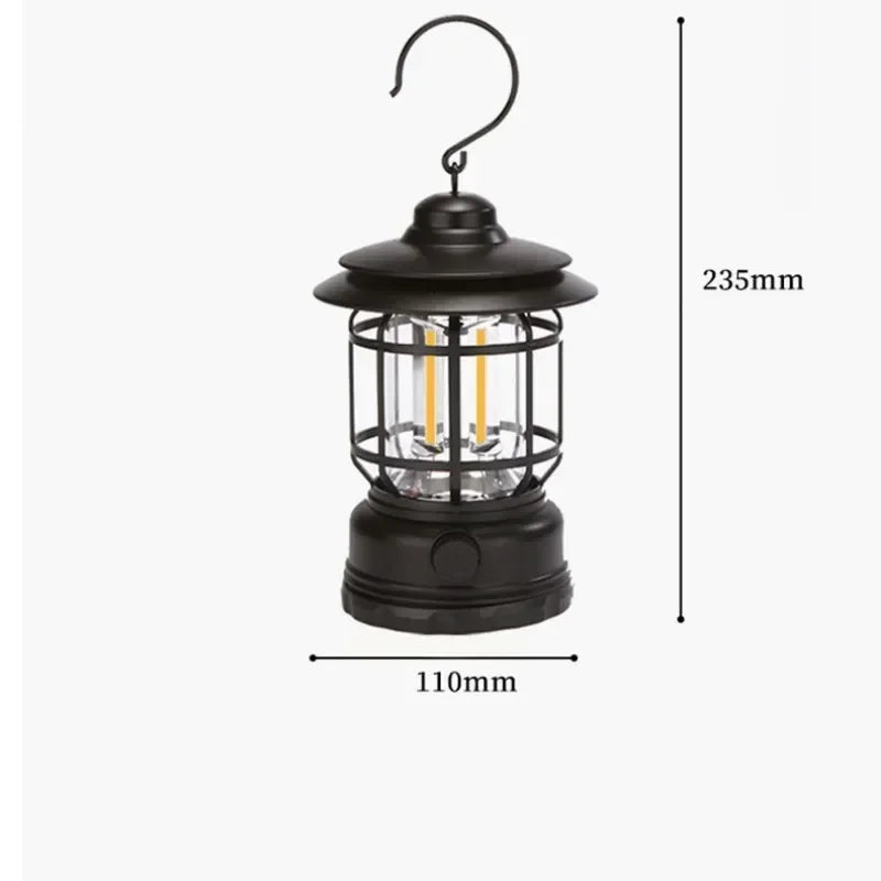 Portable Retro Lantern | Vintage Lighting for Outdoor Adventures