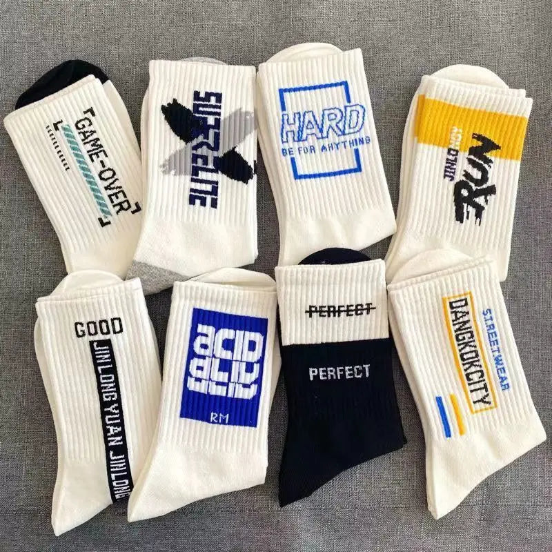 Men's Versatile Mid Socks | Comfortable Street Style Sports Socks