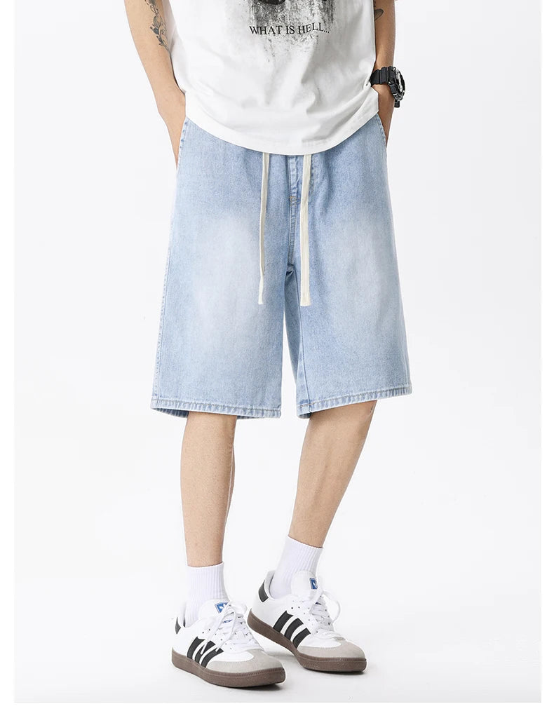 Men's Casual Light Blue Denim Shorts | Comfortable & Stylish