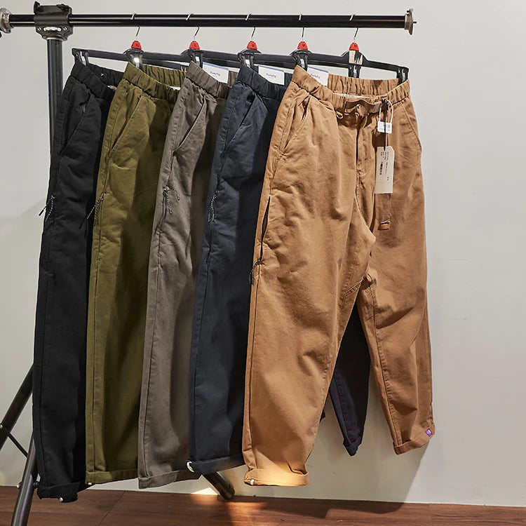 Men's Casual Tapered Cotton Cargo Pants | Stylish and Comfortable
