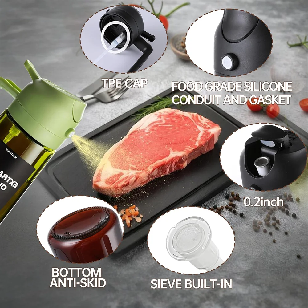 470 ML Oil Sprayer for Cooking | Versatile Olive Oil Dispenser