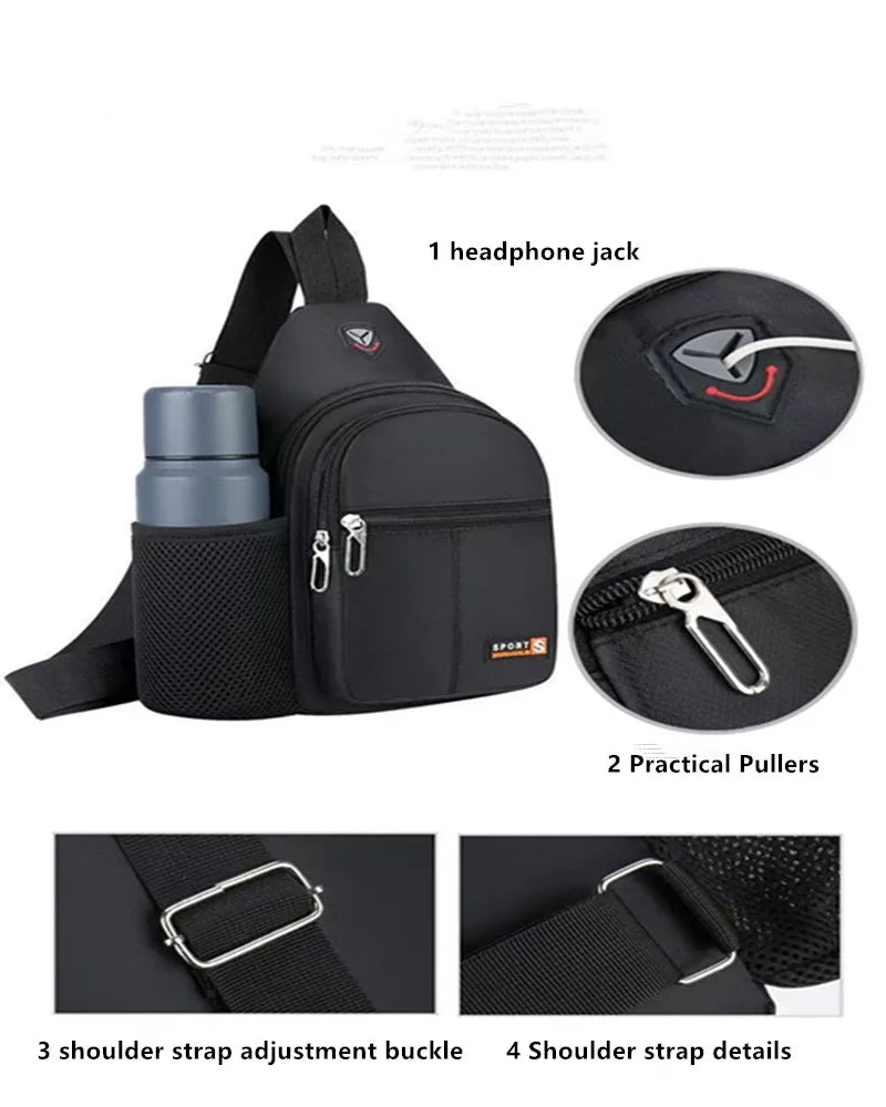 Waterproof Crossbody Bag | Multifunctional Fashionable Chest Bag