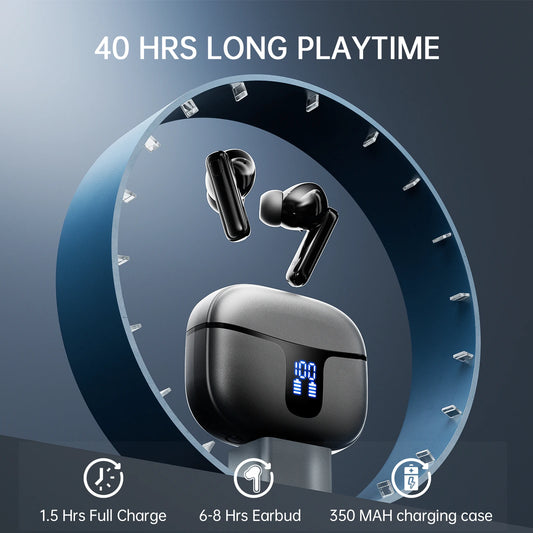 Wireless Earbuds with Bluetooth 5.3 | 40 Hours Playtime