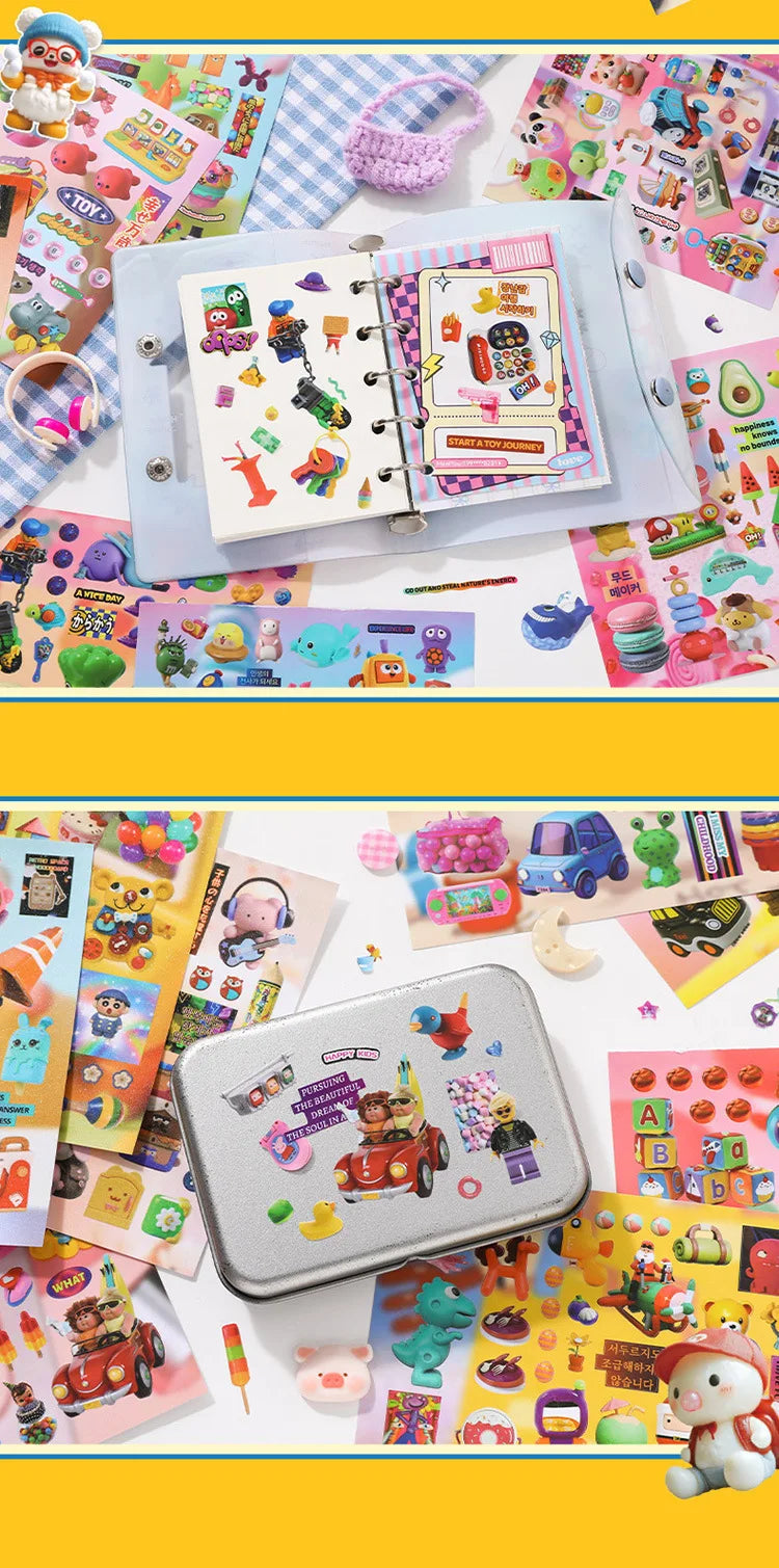 Cute Decorative Sticker Book | 30 Sheets Stationery Gift for Kids