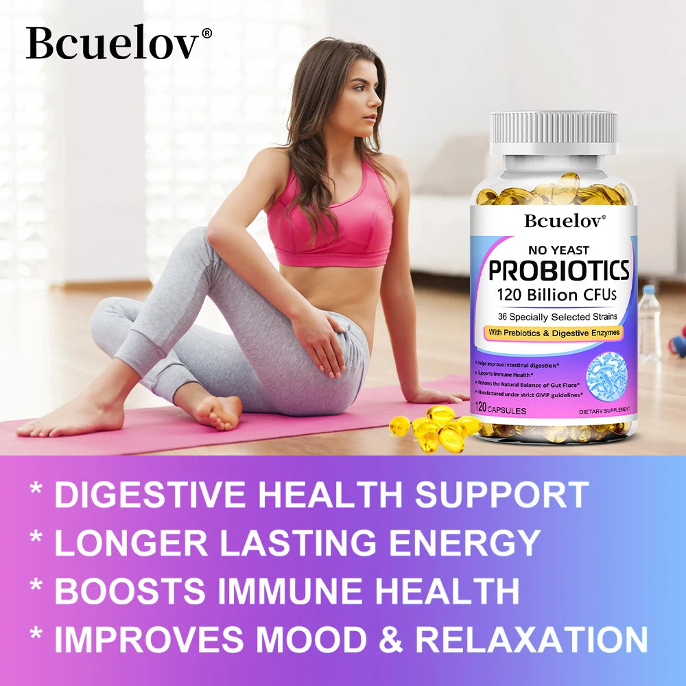 Probiotics 120 Billion CFU with Prebiotics & Digestive Enzymes