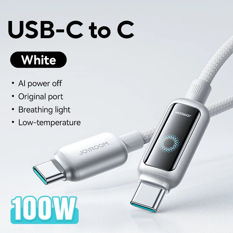 100W Fast Charge USB C Cable | Automatic Power Off Charging