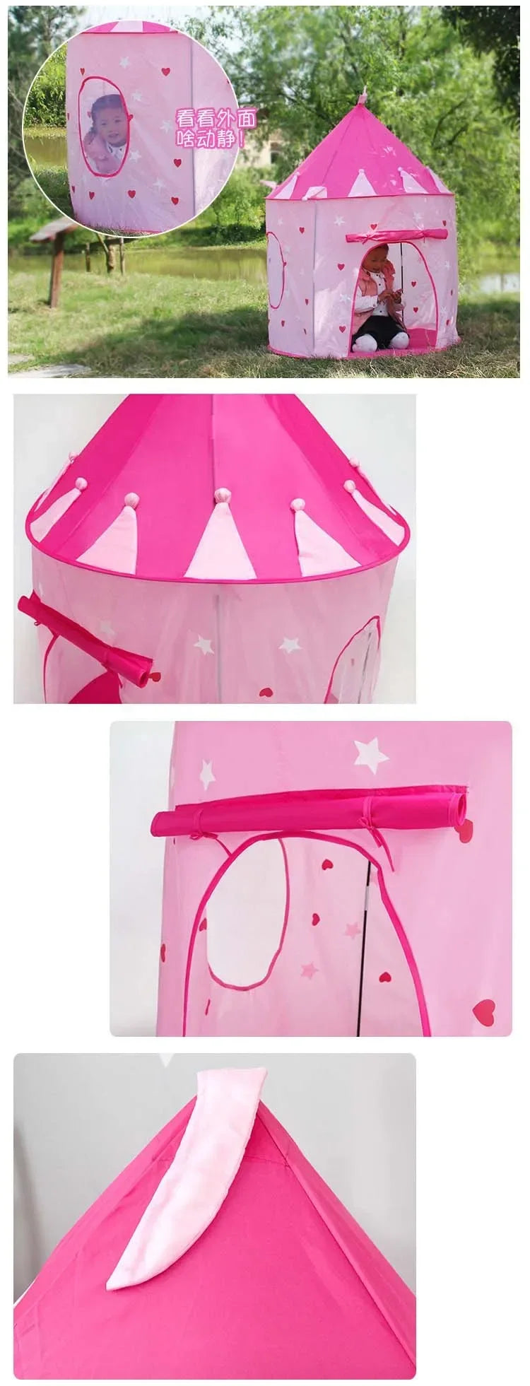 3 in 1 Kids Tent House with Tunnel & Ball Pool | Portable Play Toy