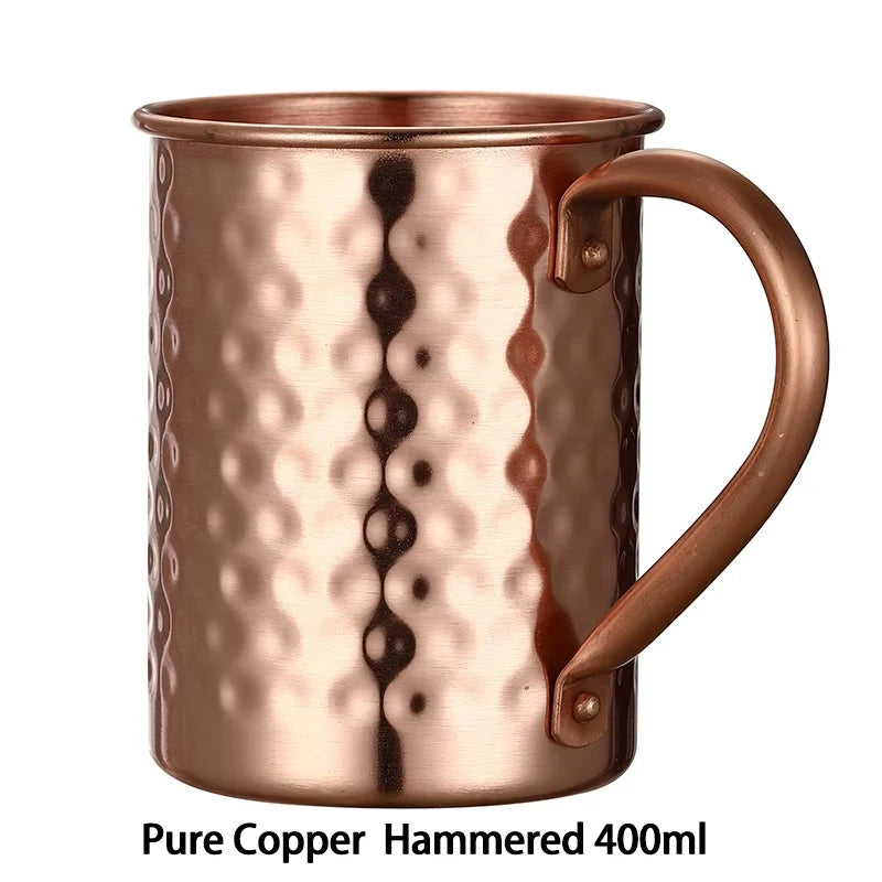 Copper Moscow Mule Mug Durable Coppery Beer Mugs Coffee Mug Milk Cup Pure Copper Cup Drinkware