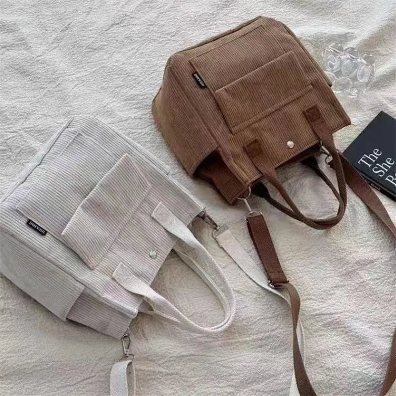 Elegante Bolso de Pana Lavable a Mano | Accesorio Versátil para el Día a Día