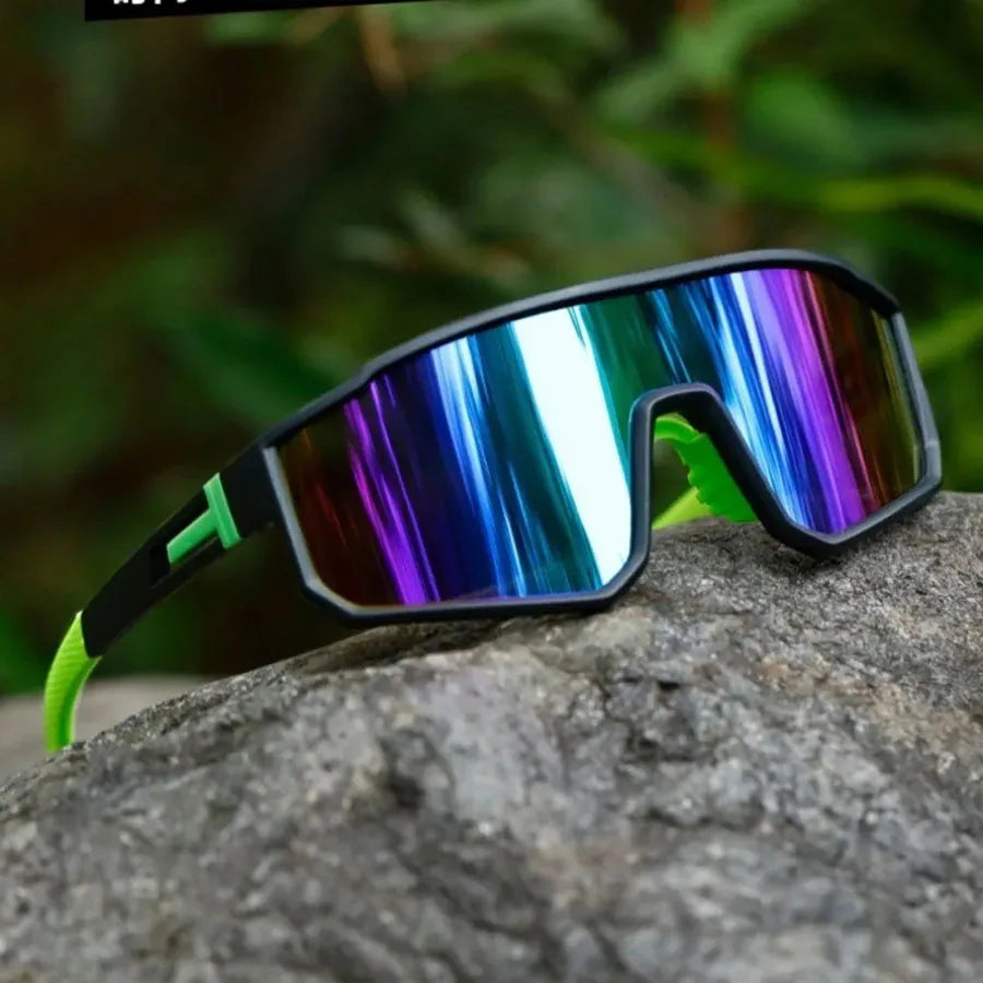 Gafas de sol de ciclismo extragrandes para hombre | Gafas coloridas a prueba de viento