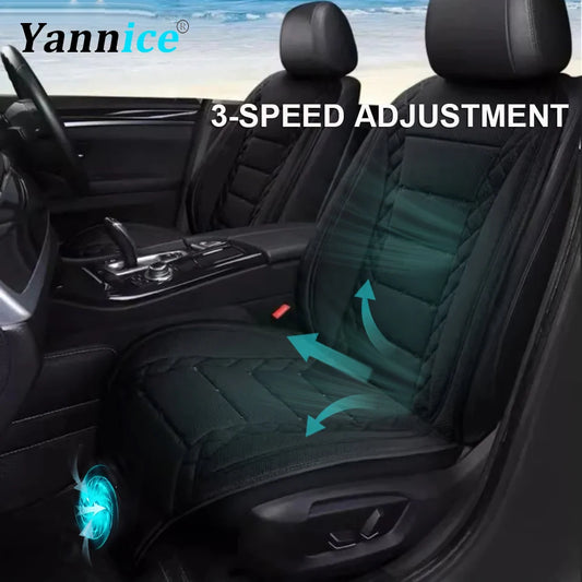 Universal Cooling Car Seat Cushion with USB Fan | Breathable Comfort