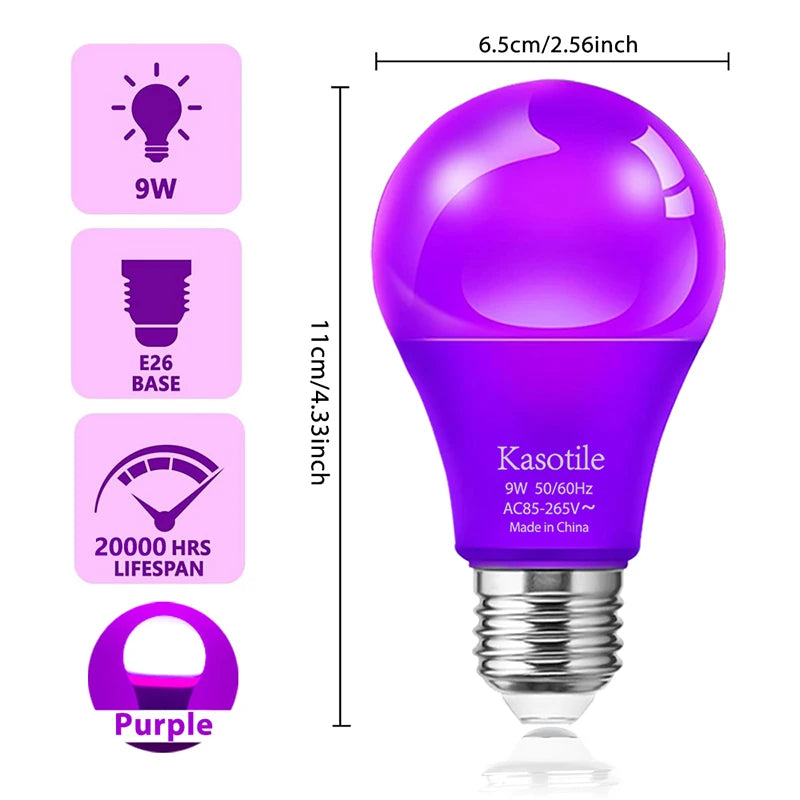 Colorful LED Energy Saving Bulb | 7 Color Options for Every Event