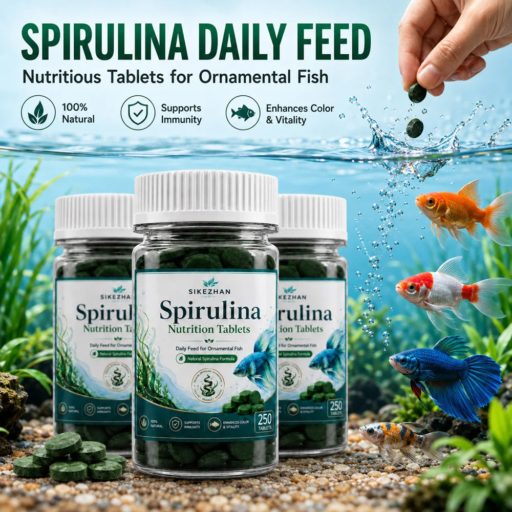 Natural Spirulina Tablets for Tropical Fish | Enhance Color & Vitality