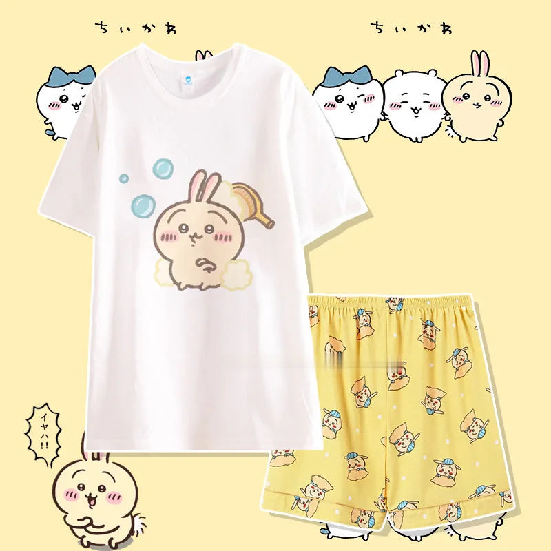 Cute Cartoon Pattern Summer Pajamas for Relaxed Comfort