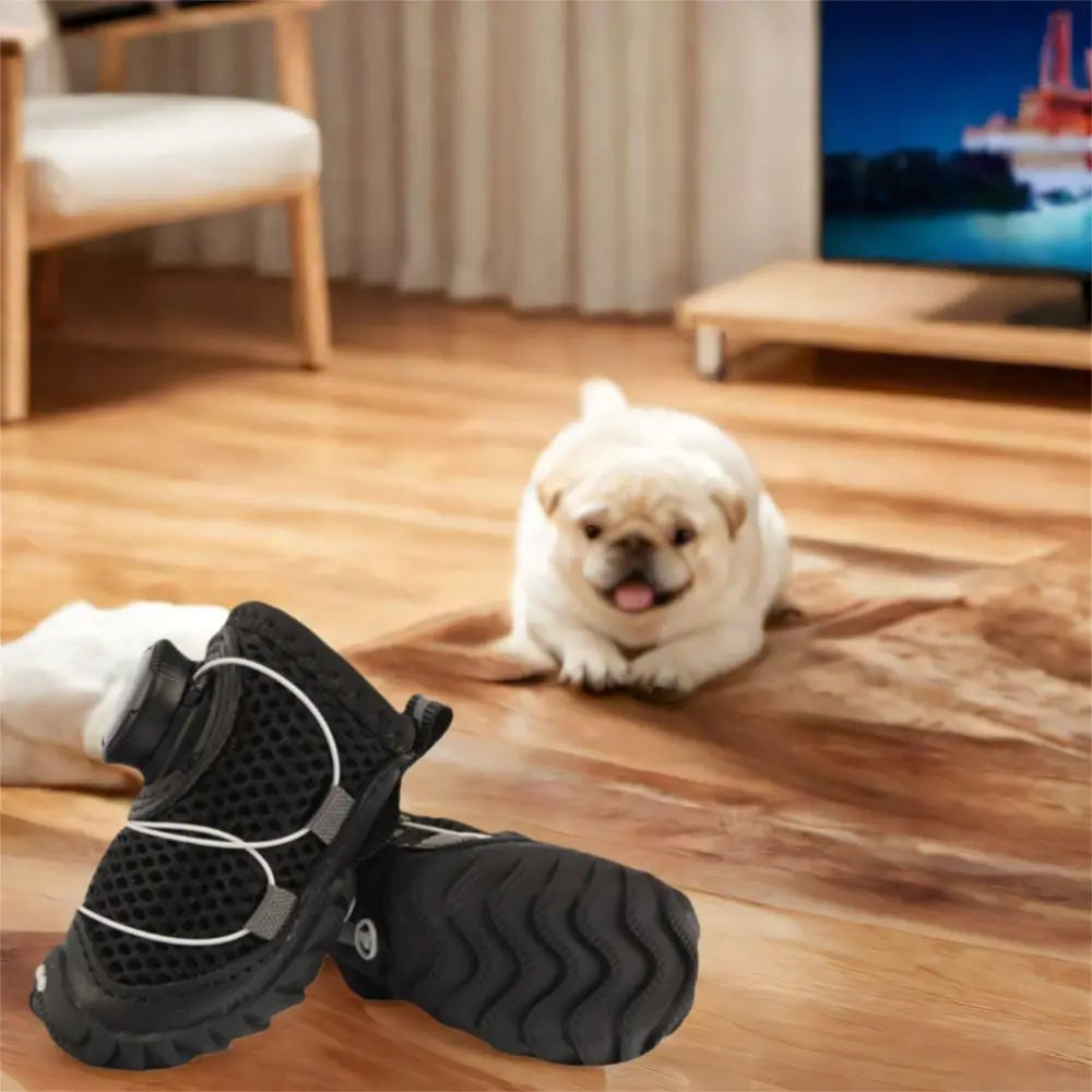 Breathable Dog Mesh Shoes | Anti-Slip Summer Footwear Set