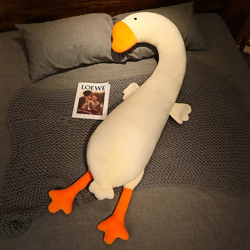 Soft Fluffy Cartoon Animal Body Pillow — Side Sleeping Leg Clamping Plush Cushion & Cute Gift for Girls and Kids