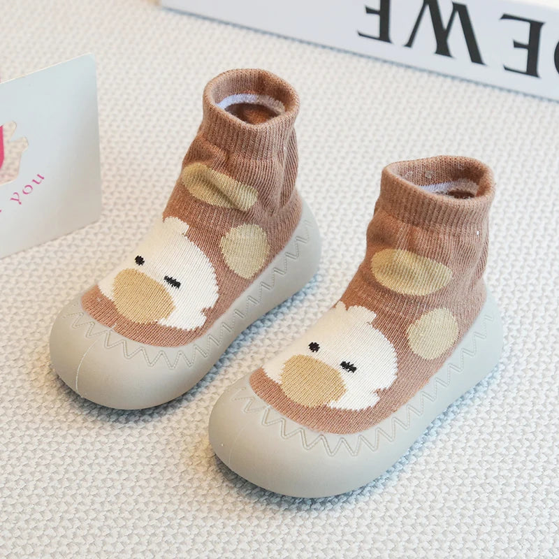 Cute Cartoon Baby Socks Shoes | Soft Rubber Sole for First Walkers