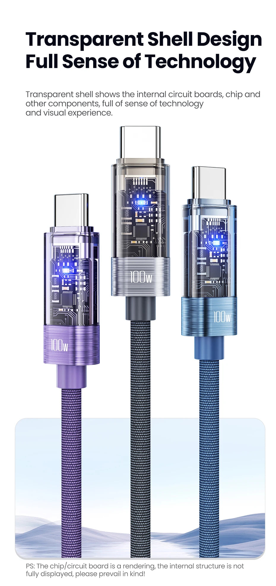 100W USB-C to USB-C Cable | Fast Charging & Data Transfer
