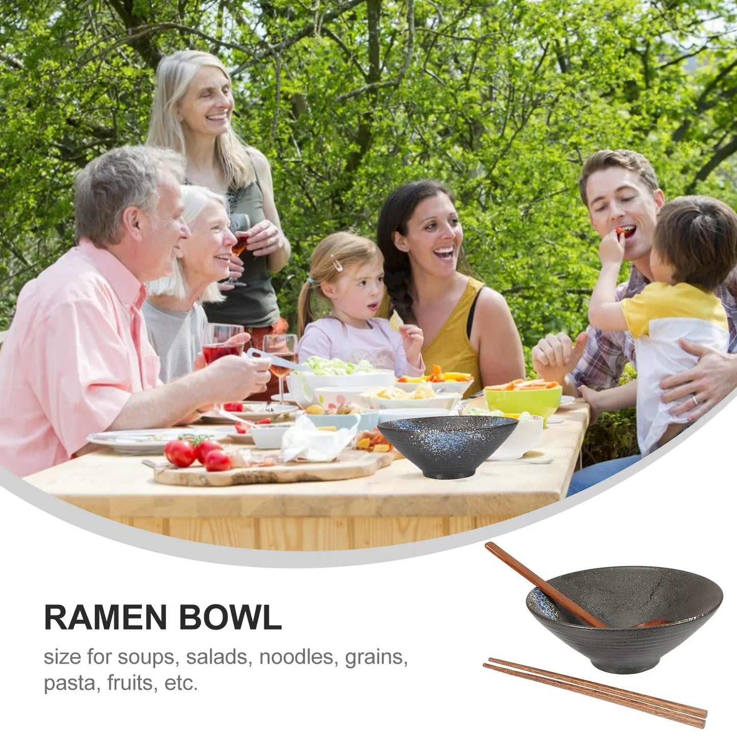Handmade Japanese Style Ceramic Ramen Bowl Set | Unique Tableware