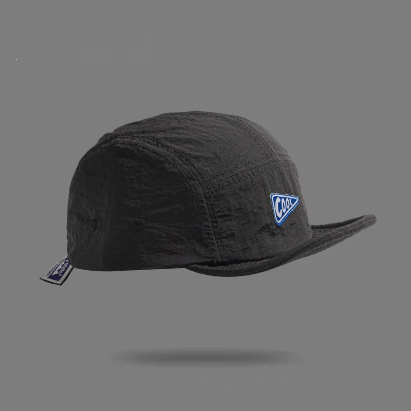 Unisex Vintage 5 Panel Embroidered Short Brim Cap | Quick Dry Hat