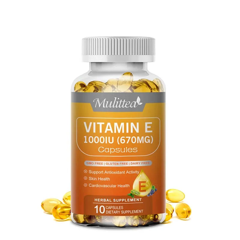 Vitamin E 1000 IU Capsules | Boost Skin Nutrition & Immunity